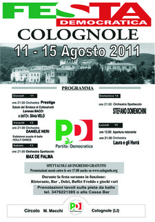 Programma Festà del Partito Democratico 2011 (Immagine Piccola)