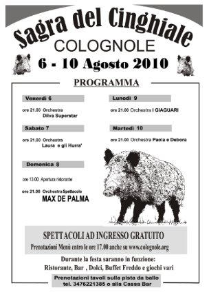 Programma Sagra del Cinghiale 2010 (Immagine Piccola)